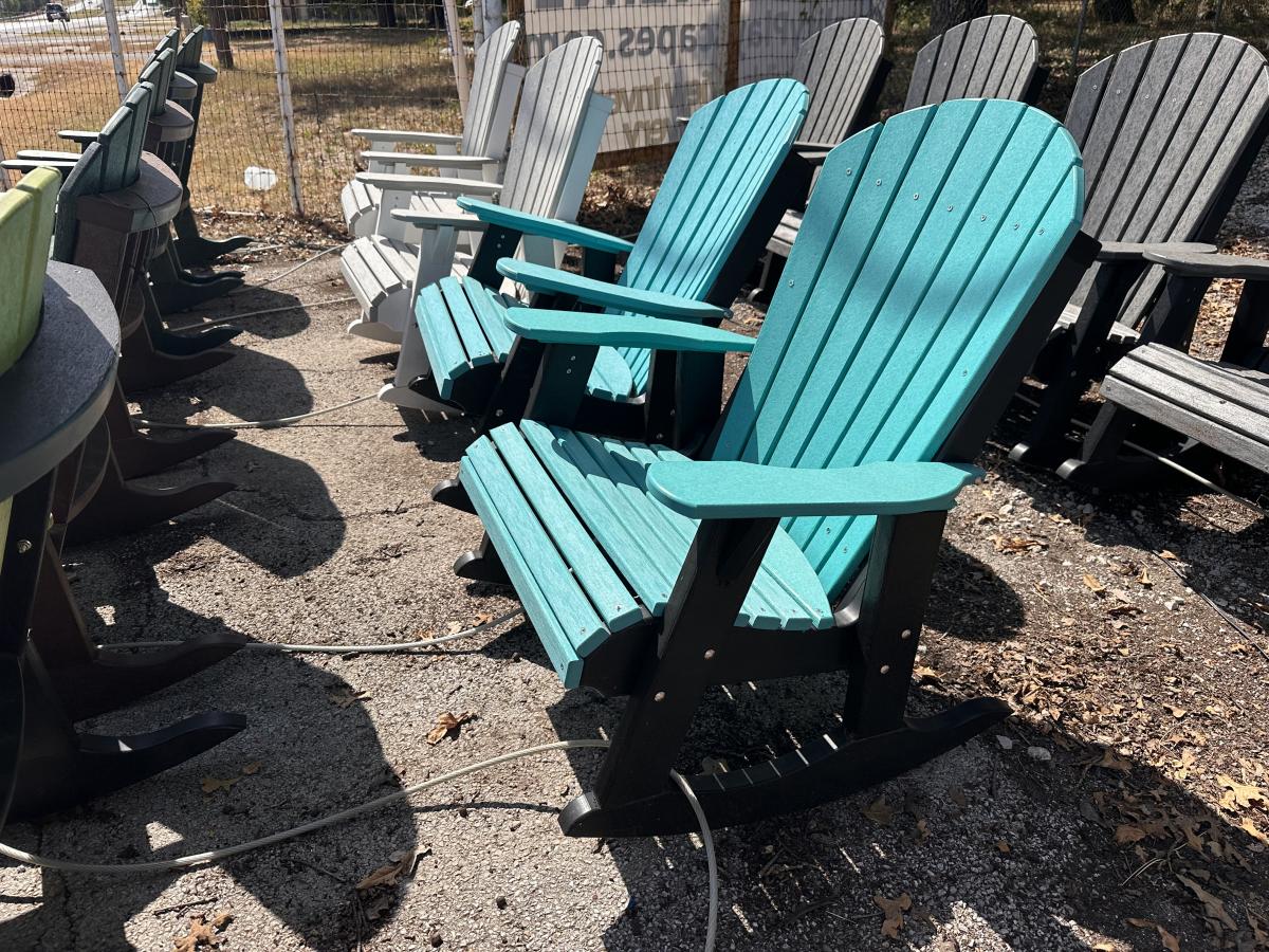 Adirondack Rocker- Aruba Blue and Black - photo 1
