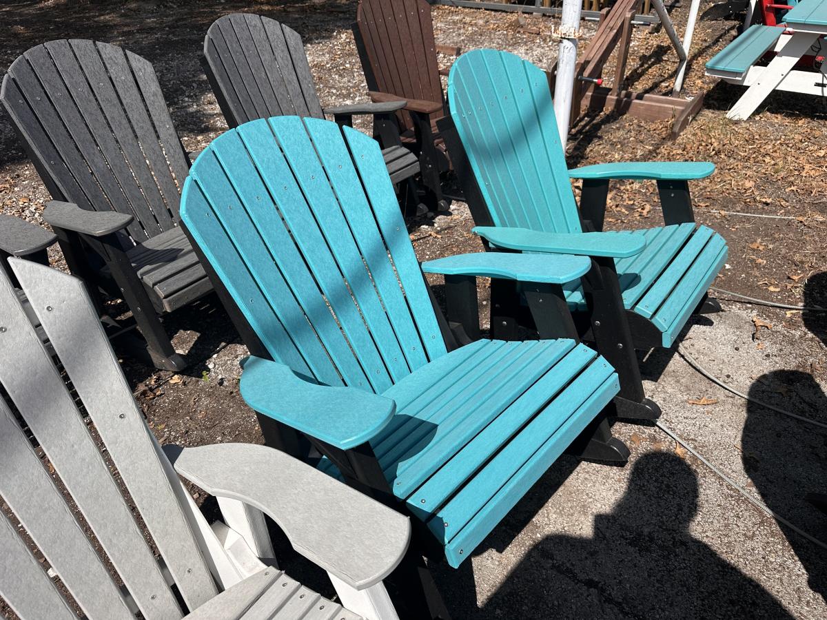 Adirondack Rocker- Aruba Blue and Black - photo 2