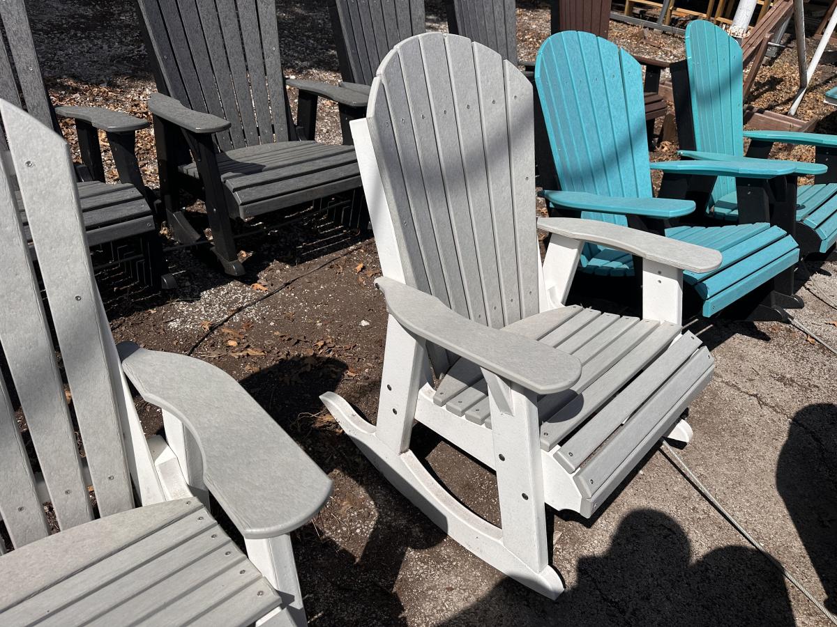 Adirondack Rocker-White Main White Frame - photo 1