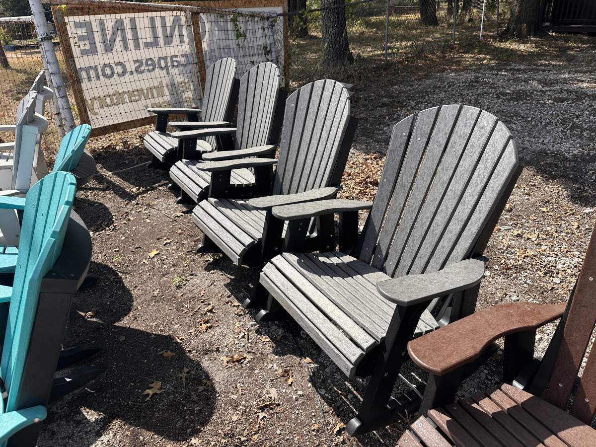 Adirondack Rocker-Light Grey Main Black Frame - photo 2