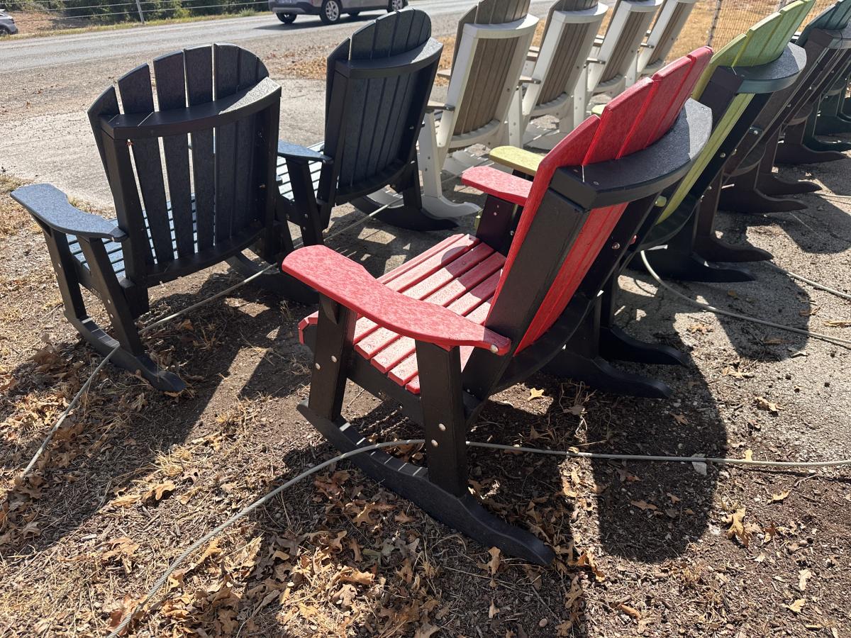 Adirondack Rocker-Cardinal Red Main Black Frame - photo 2